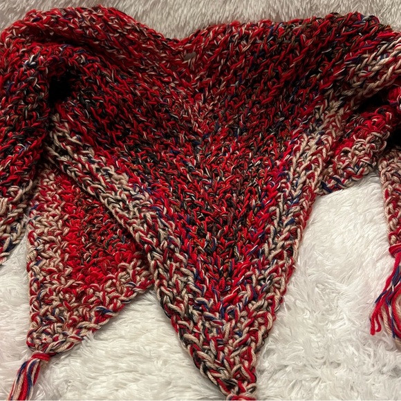 Handmade knit scarf! One-of-a-kind by fiber artist Amity Joy. Vibrant colors! - Picture 4 of 4